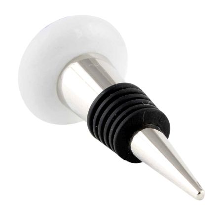 Blue Daisy Flat Ceramic Wine Bottle Stopper